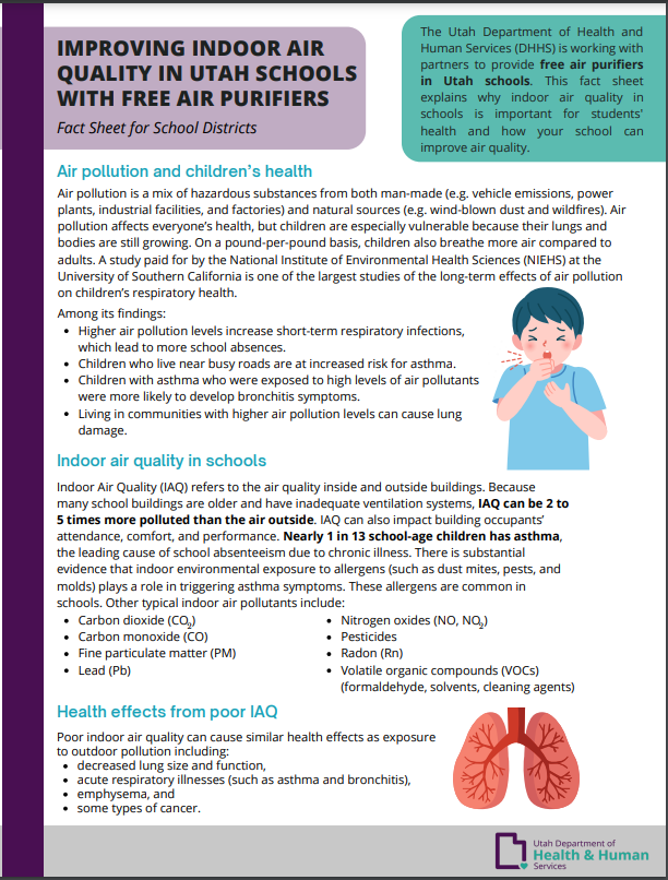 Free Air Purifiers for Utah Schools Utah Physicians for Healthy